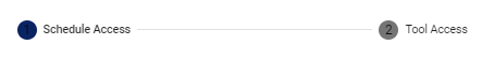 screenshot of schedule access step