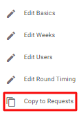 screenshot of copy to request option