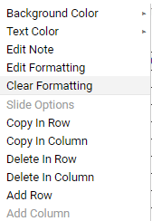 screenshot of selecting clear formatting