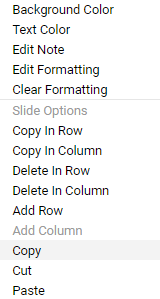 creenshot of selecting copy