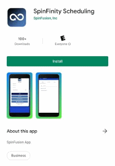 screenshot of spinfinity app in play store